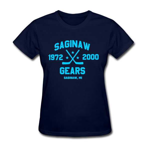 Saginaw Gears Dated Women's T-Shirt - navy