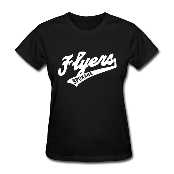 Spokane Flyers Script Women's T-Shirt - black