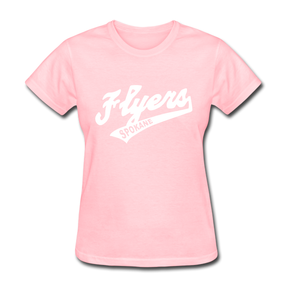 Spokane Flyers Script Women's T-Shirt - pink