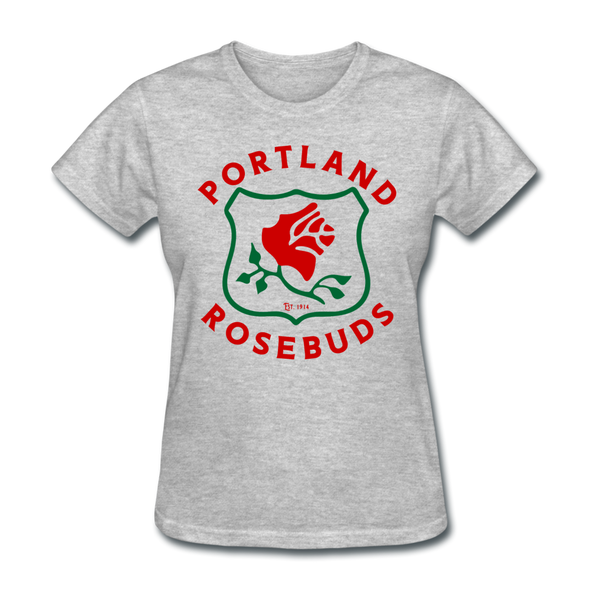 Portland Rosebuds Logo Women's T-Shirt - heather gray