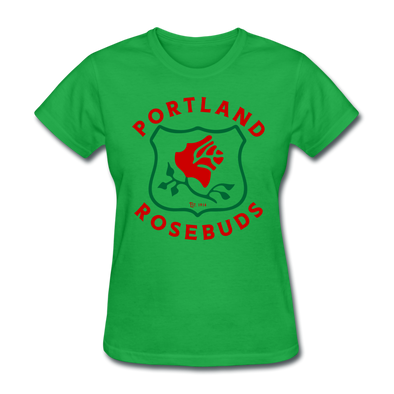 Portland Rosebuds Logo Women's T-Shirt - bright green