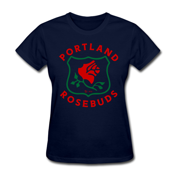 Portland Rosebuds Logo Women's T-Shirt - navy