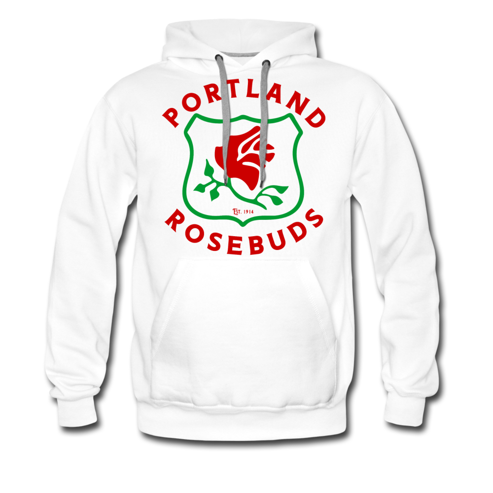 Portland Rosebuds Logo Premium Hoodie - white