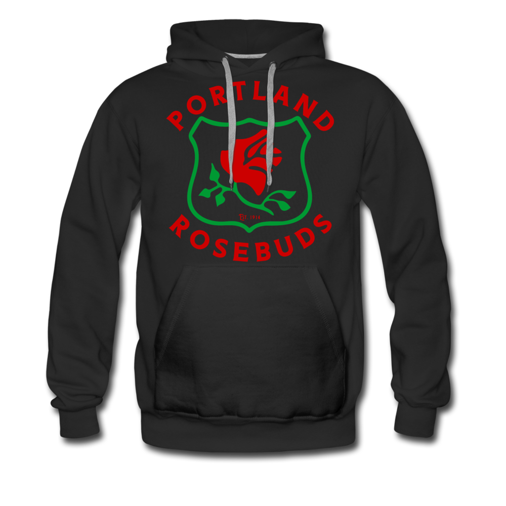Portland Rosebuds Logo Premium Hoodie - black