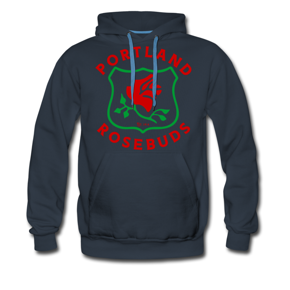 Portland Rosebuds Logo Premium Hoodie - navy