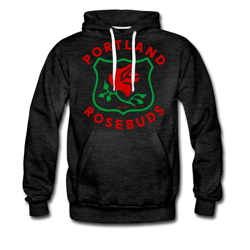 Portland Rosebuds Logo Premium Hoodie - charcoal gray