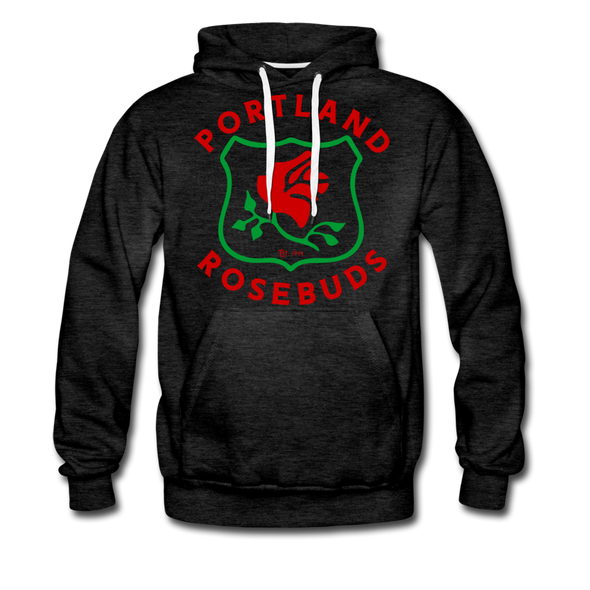 Portland Rosebuds Logo Premium Hoodie - charcoal gray