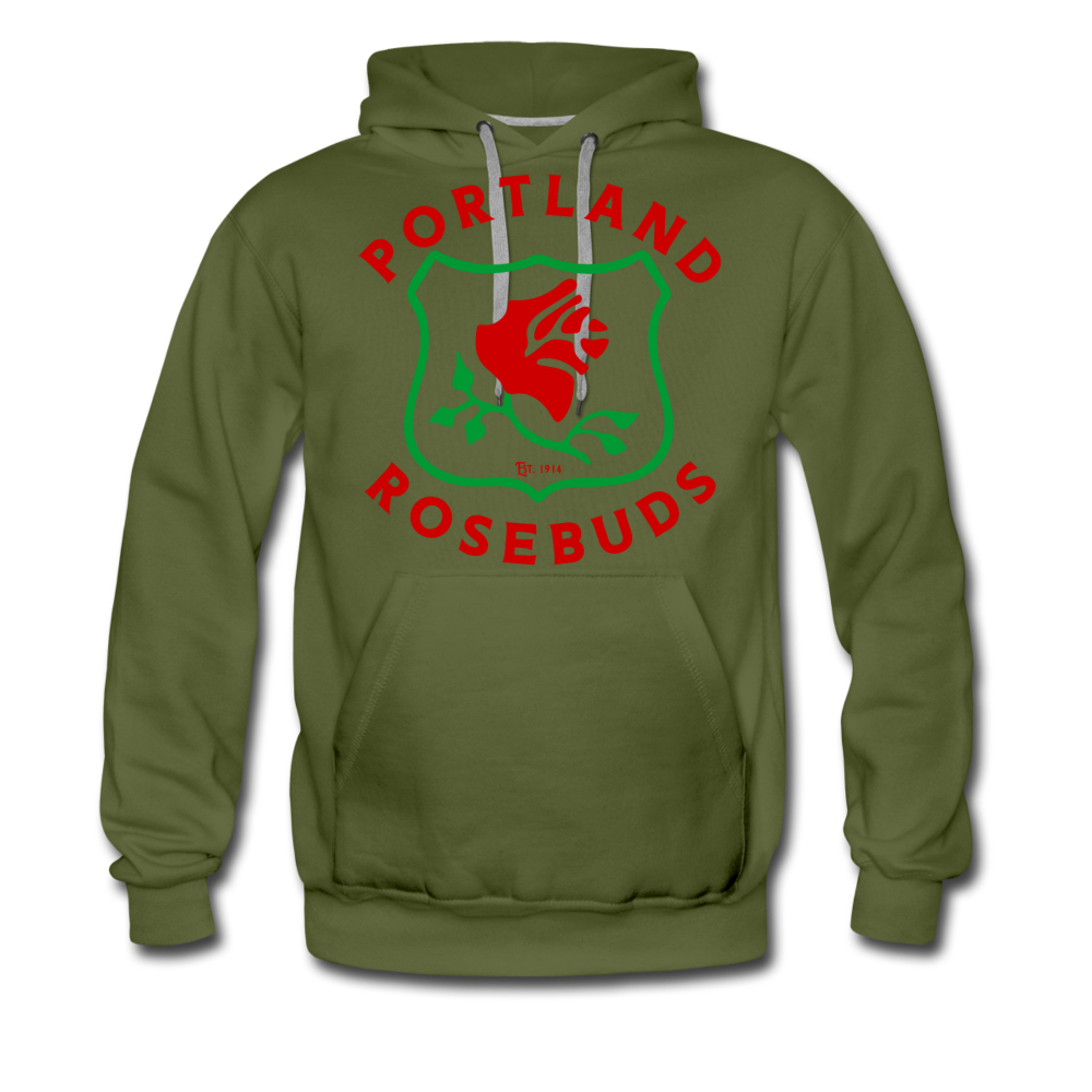 Portland Rosebuds Logo Premium Hoodie - olive green