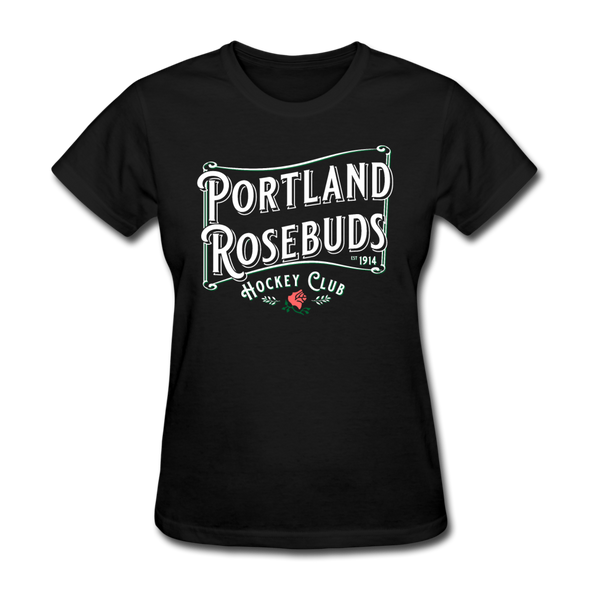 Portland Rosebuds Retro Women's T-Shirt - black