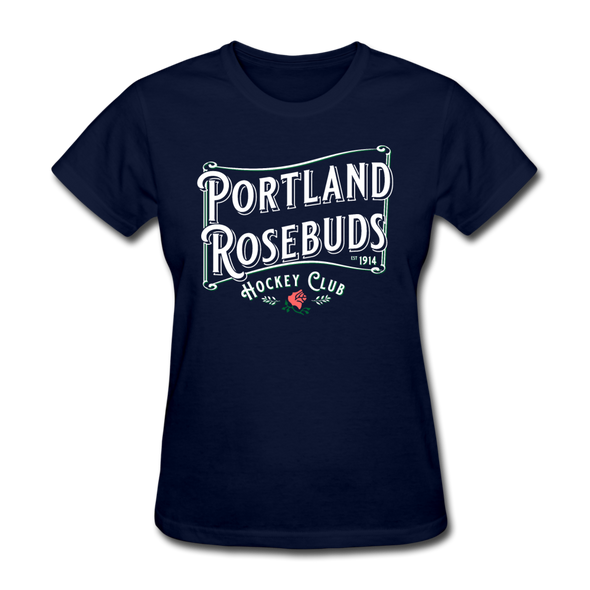 Portland Rosebuds Retro Women's T-Shirt - navy