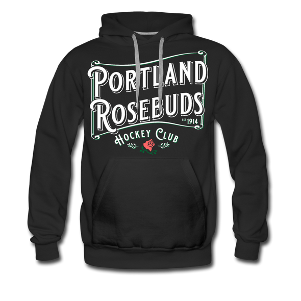 Portland Rosebuds Retro Hoodie (Premium) - black