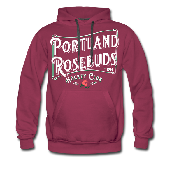 Portland Rosebuds Retro Hoodie (Premium) - burgundy