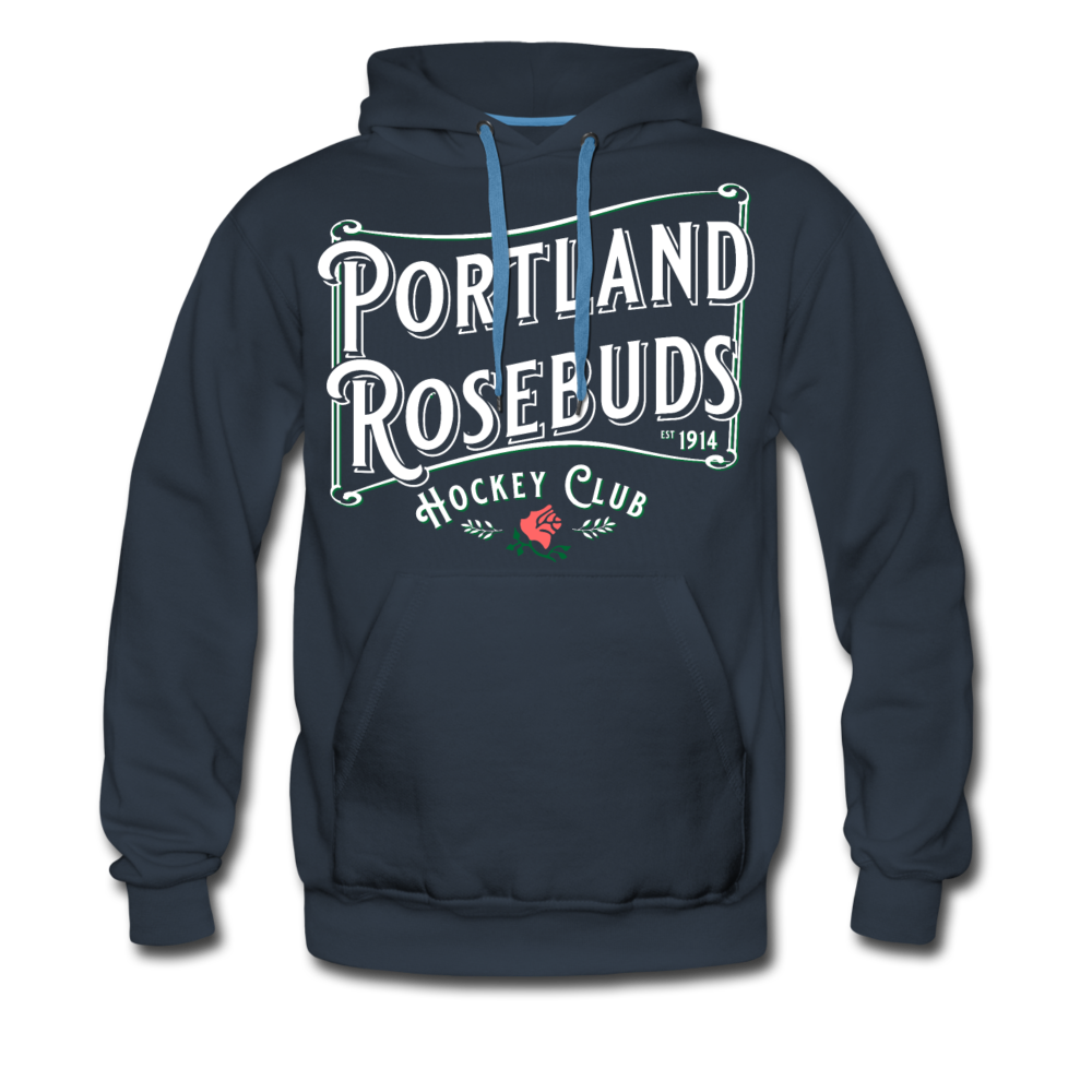 Portland Rosebuds Retro Hoodie (Premium) - navy