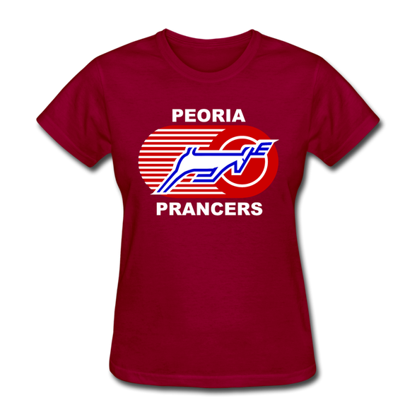 Peoria Prancers Women's T-Shirt - dark red
