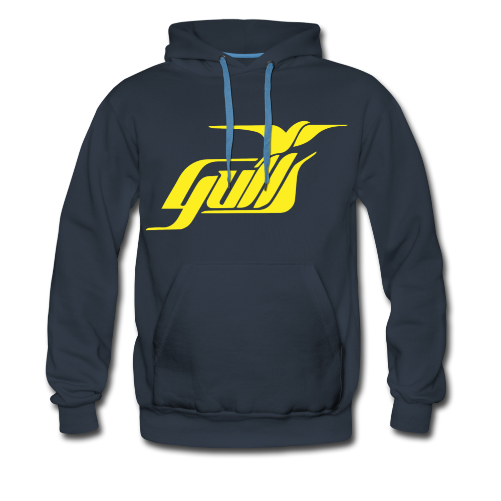 Hampton Gulls Yellow Design Hoodie (Premium) - navy