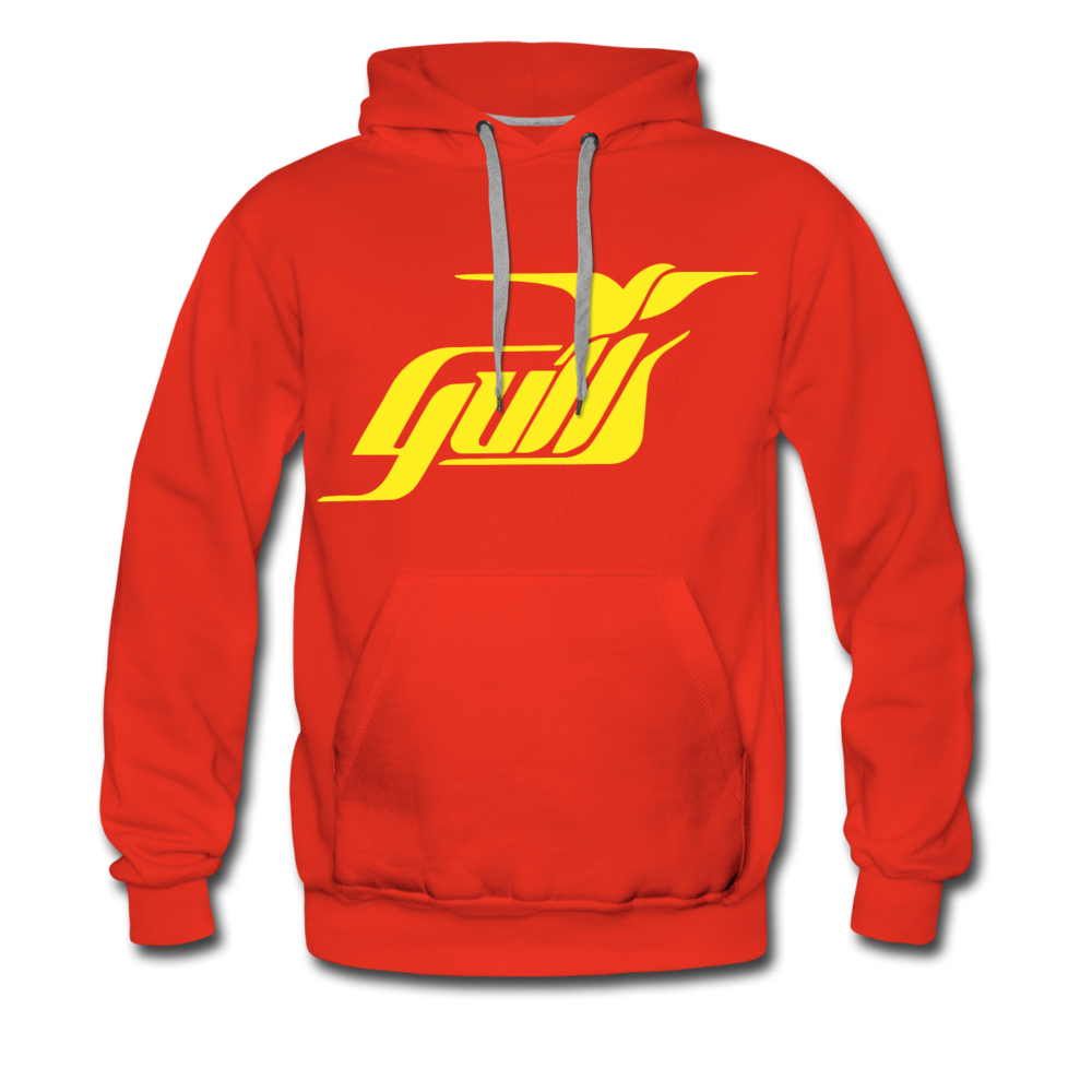 Hampton Gulls Yellow Design Hoodie (Premium) - red