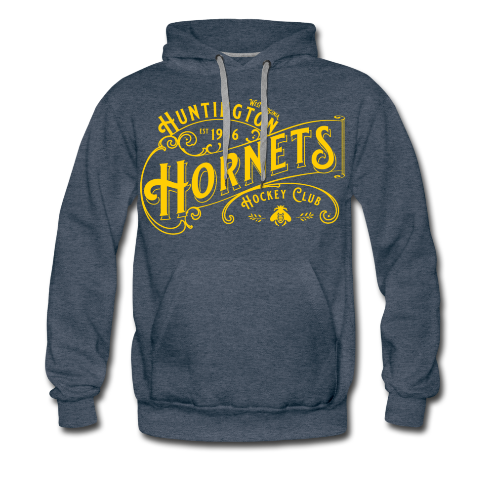 Huntington Hornets Hoodie (Premium) - heather denim