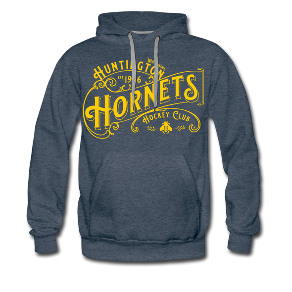 Huntington Hornets Hoodie (Premium) - heather denim