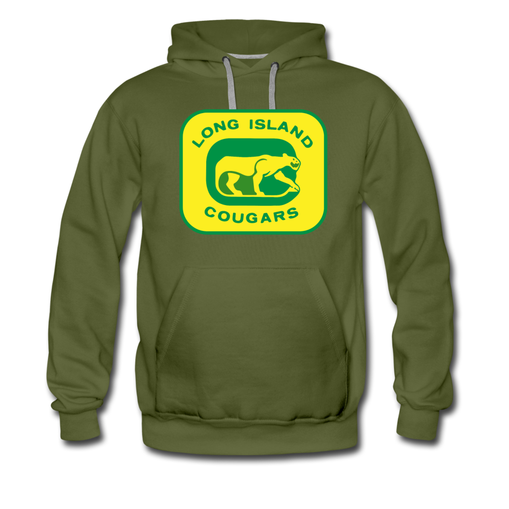 Long Island Cougars Hoodie (Premium) - olive green