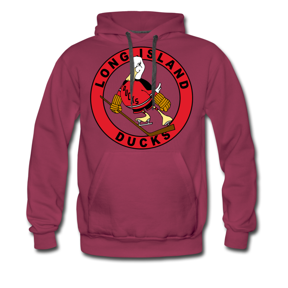 Long Island Ducks 1970s Hoodie (Premium) - burgundy
