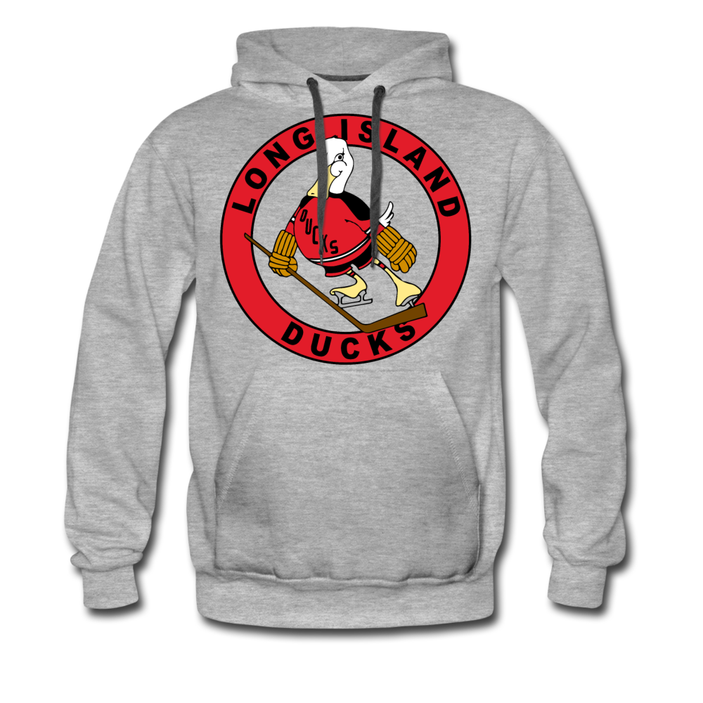 Long Island Ducks 1970s Hoodie (Premium) - heather gray