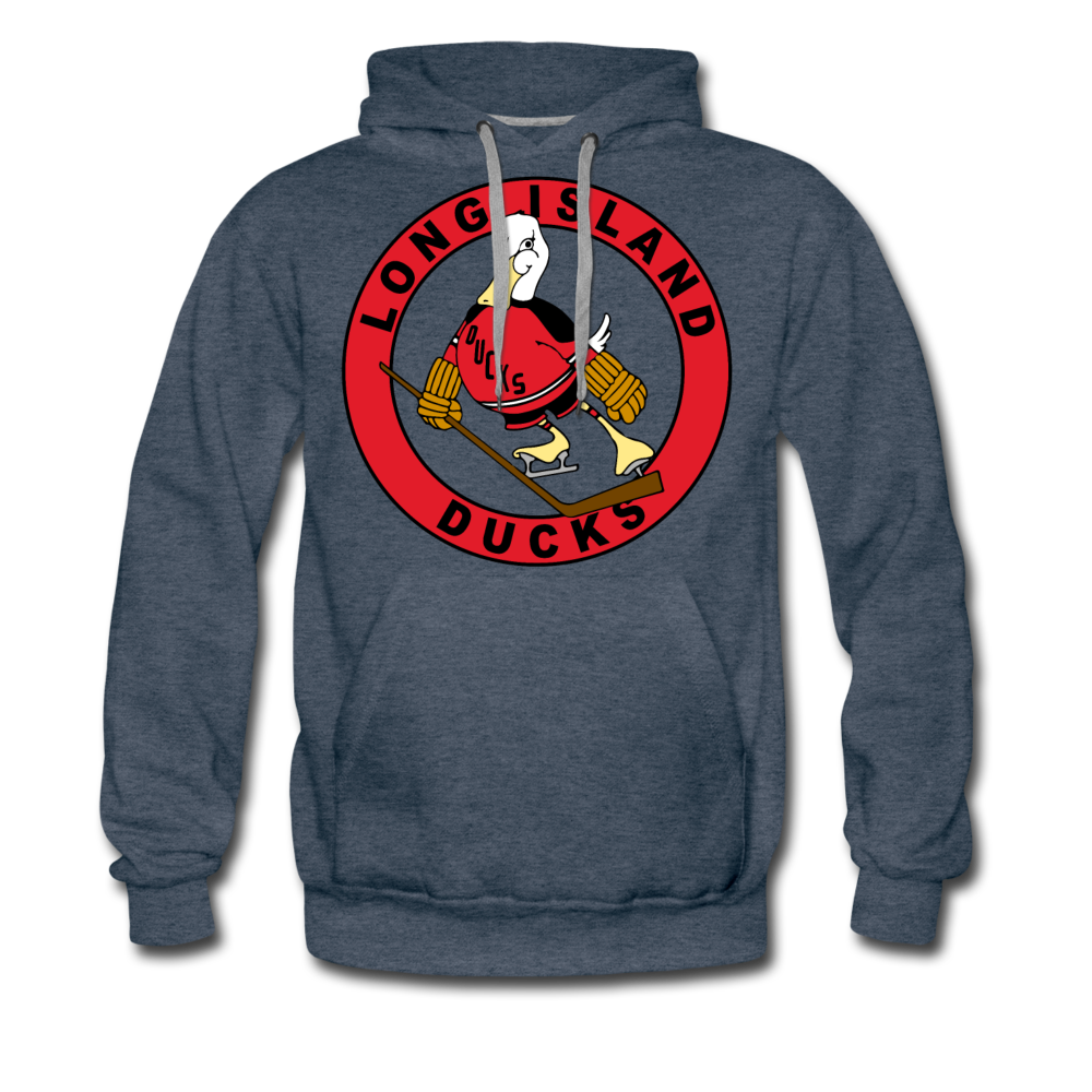 Long Island Ducks 1970s Hoodie (Premium) - heather denim