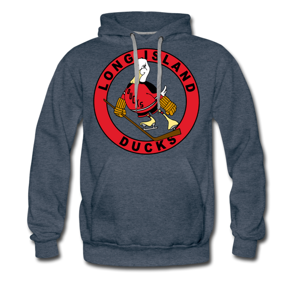 Long Island Ducks 1970s Hoodie (Premium) - heather denim