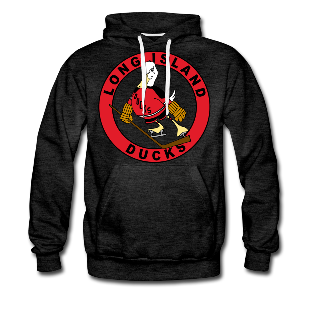 Long Island Ducks 1970s Hoodie (Premium) - charcoal gray