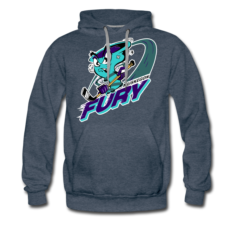 Muskegon Fury Hoodie (Premium) - heather denim