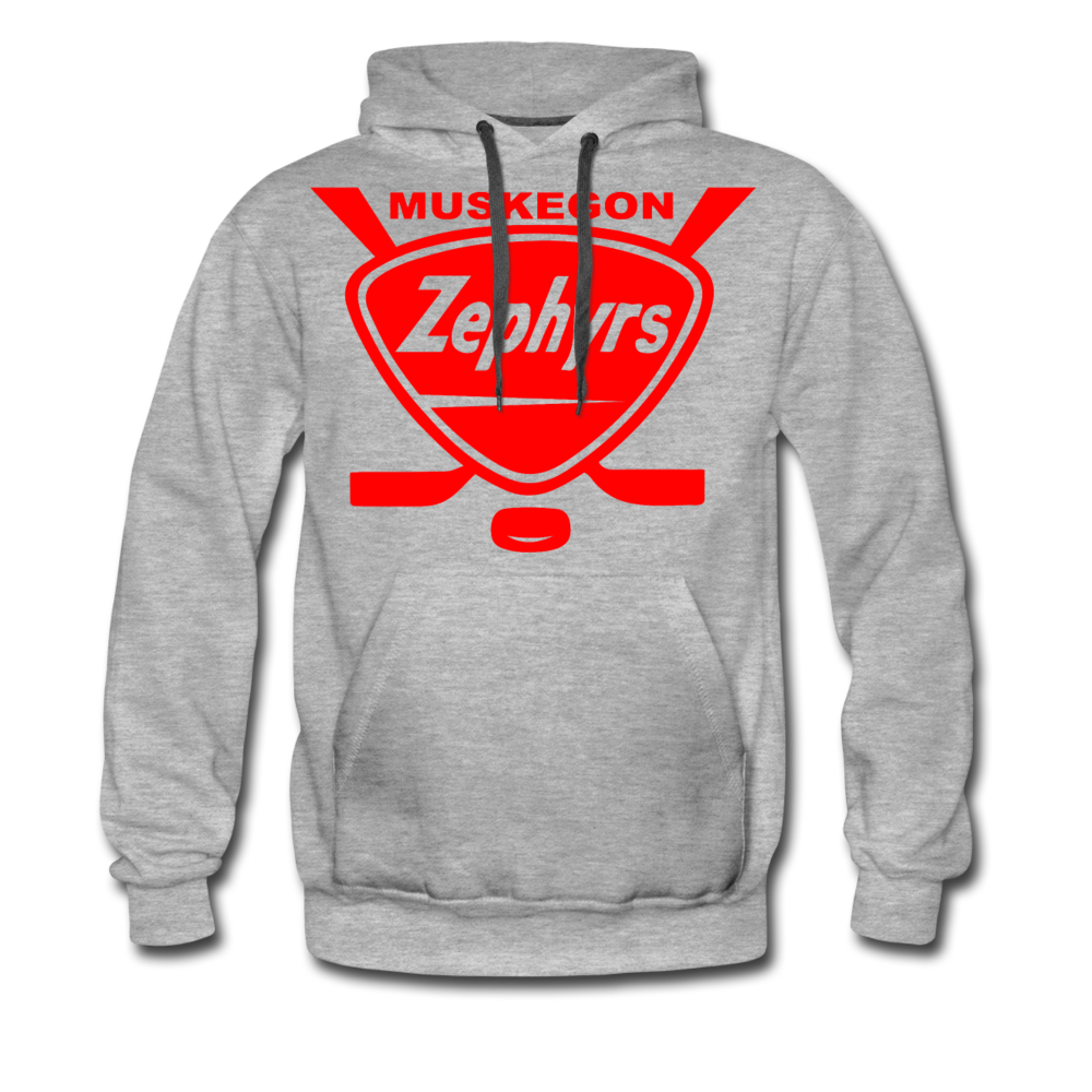 Muskegon Zephyrs Hoodie (Premium) - heather gray
