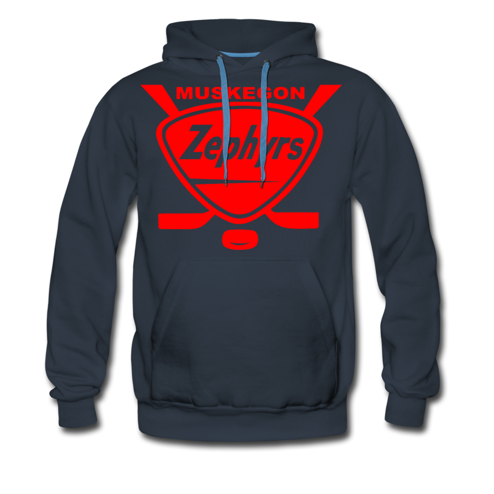 Muskegon Zephyrs Hoodie (Premium) - navy
