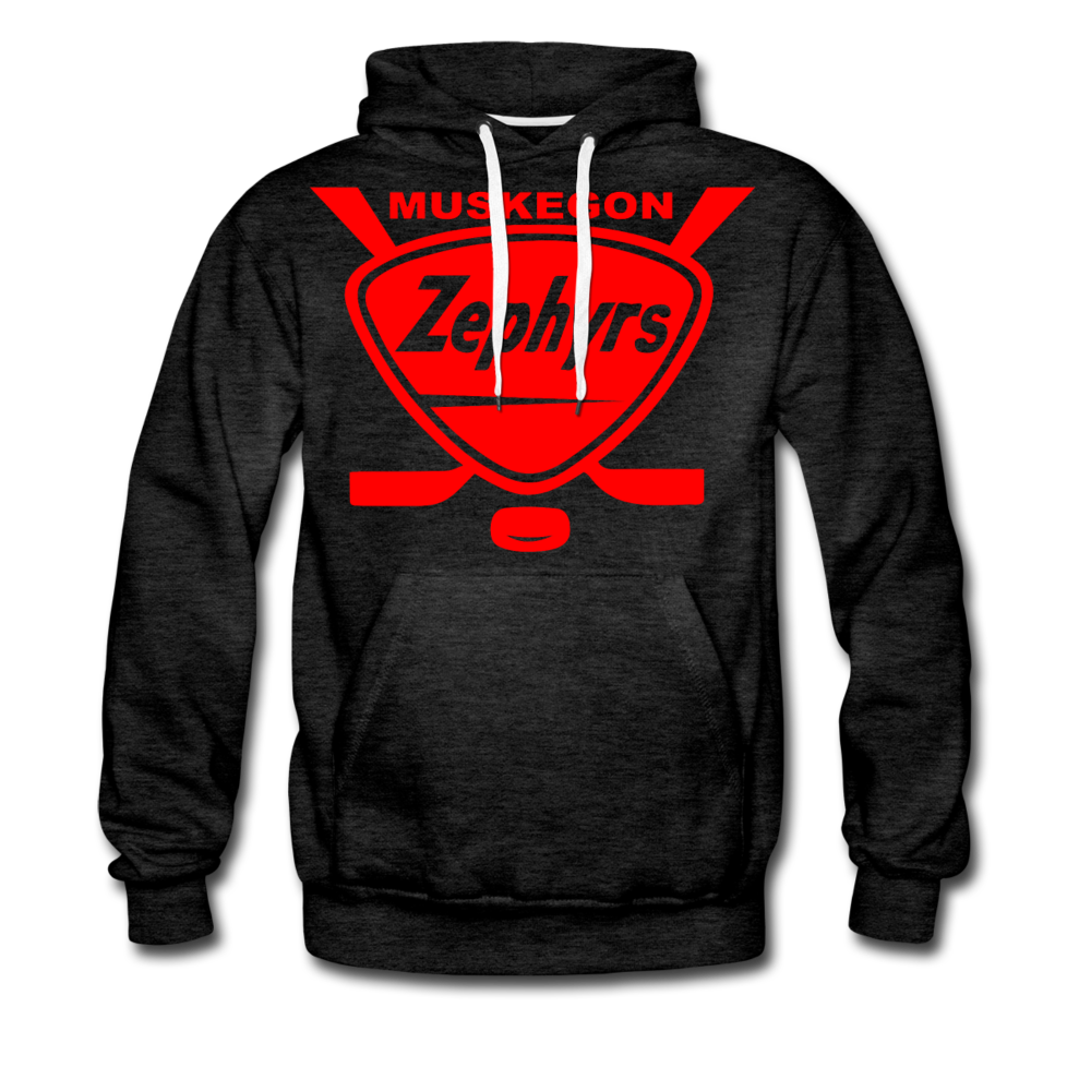 Muskegon Zephyrs Hoodie (Premium) - charcoal gray