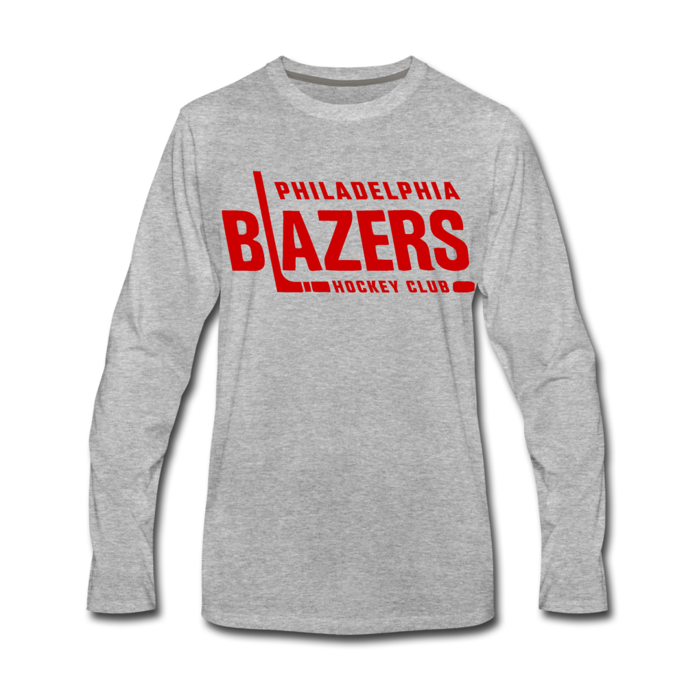 Philadelphia Blazers Text Long Sleeve T-Shirt - heather gray
