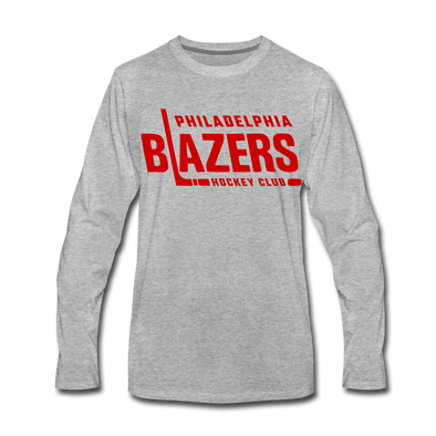 Philadelphia Blazers Text Long Sleeve T-Shirt - heather gray