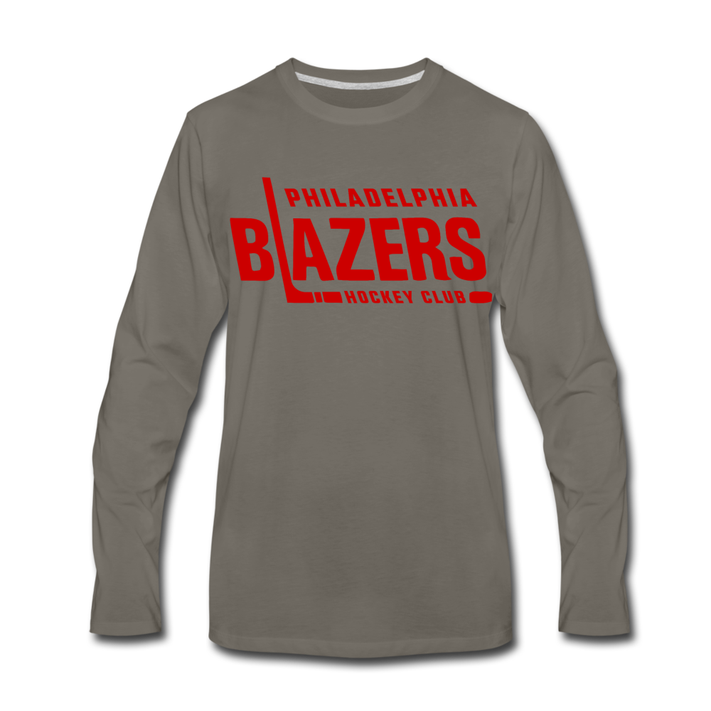 Philadelphia Blazers Text Long Sleeve T-Shirt - asphalt gray