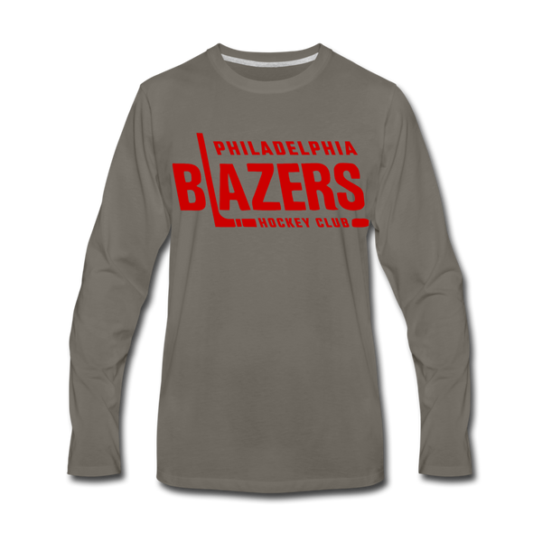 Philadelphia Blazers Text Long Sleeve T-Shirt - asphalt gray
