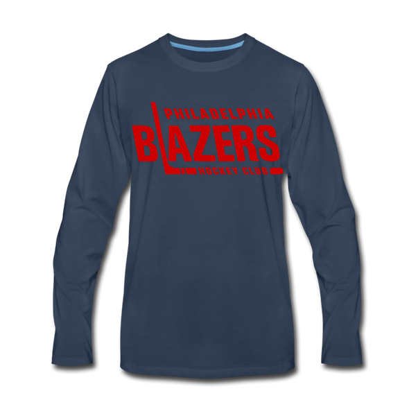 Philadelphia Blazers Text Long Sleeve T-Shirt - navy