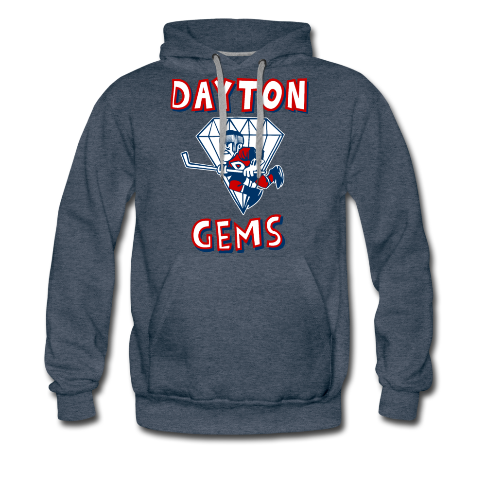 Dayton Gems Hoodie (Premium) - heather denim