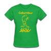 Columbus Golden Seals Women's T-Shirt - bright green