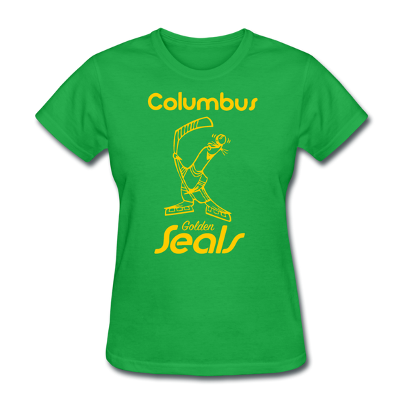 Columbus Golden Seals Women's T-Shirt - bright green