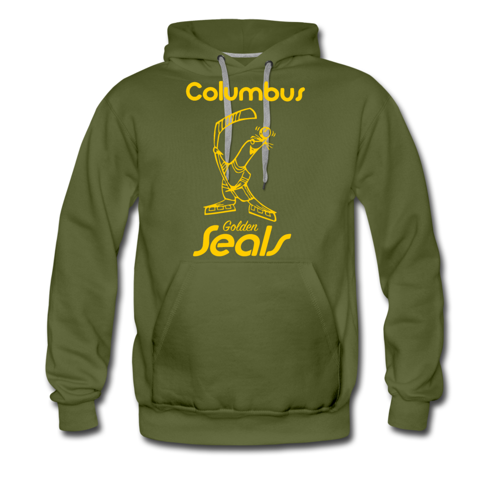 Columbus Golden Seals Hoodie (Premium) - olive green