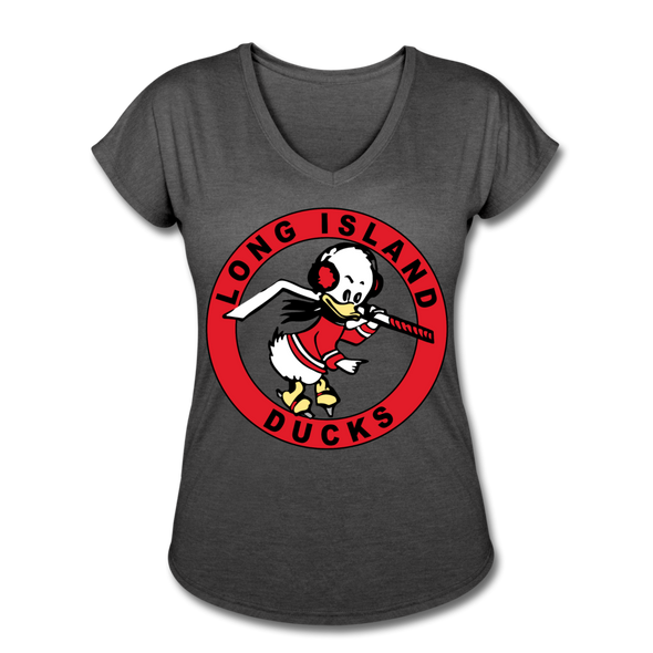Long Island Ducks 1960s Women's T-Shirt (Premium Tri-Blend) - deep heather