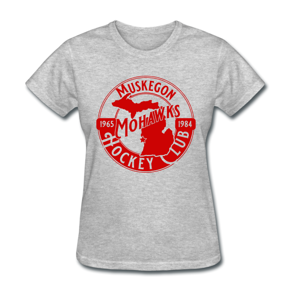 Muskegon Mohawks Women's T-Shirt - heather gray