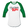 Chuckie's in Love Baseball Shirt - white/kelly green