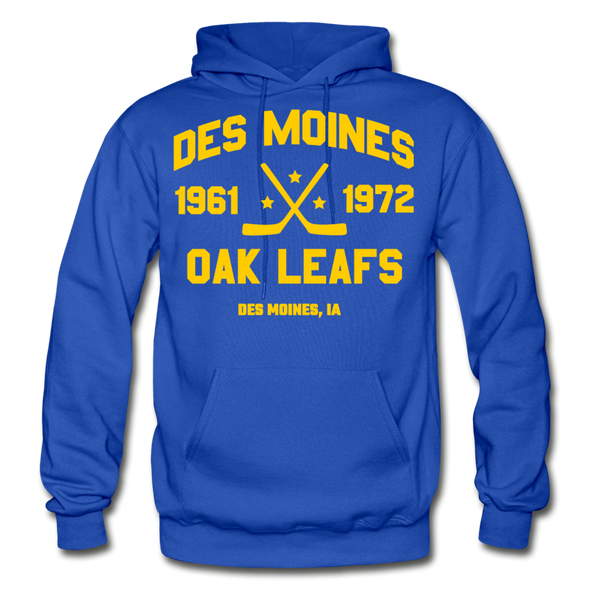 Des Moines Oak Leafs Double Sided Hoodie - royal blue