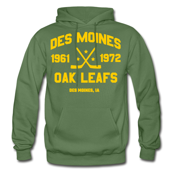 Des Moines Oak Leafs Double Sided Hoodie - military green