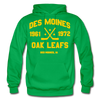 Des Moines Oak Leafs Double Sided Hoodie - kelly green