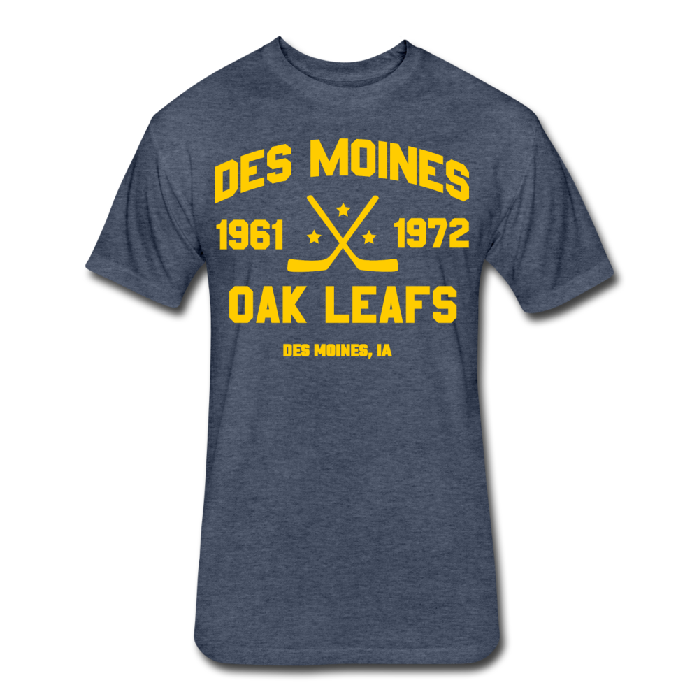 Des Moines Oak Leafs Dated T-Shirt - heather navy