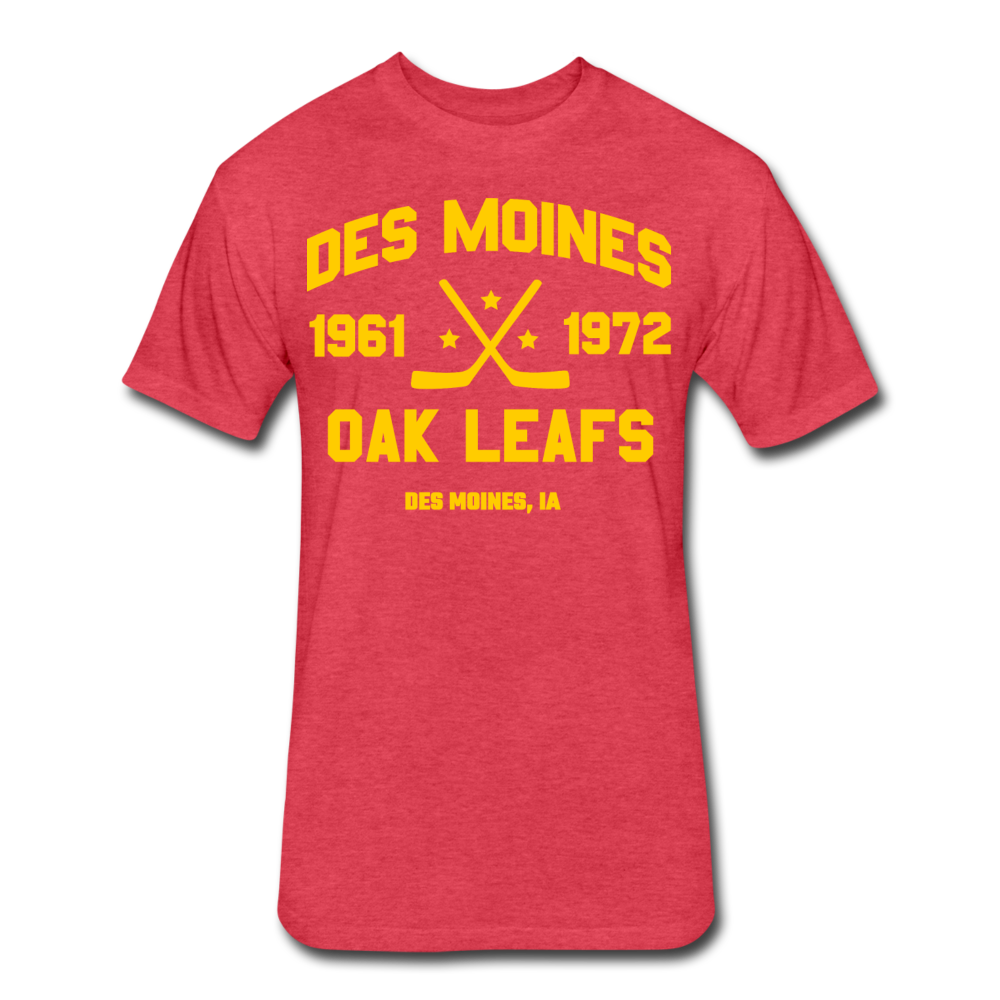 Des Moines Oak Leafs Dated T-Shirt - heather red