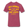 Des Moines Oak Leafs Dated T-Shirt - heather burgundy